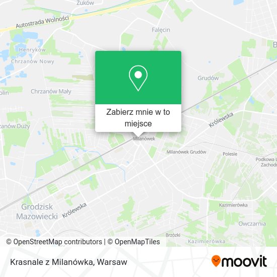 Mapa Krasnale z Milanówka