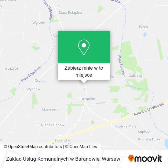 Mapa Zaklad Uslug Komunalnych w Baranowie