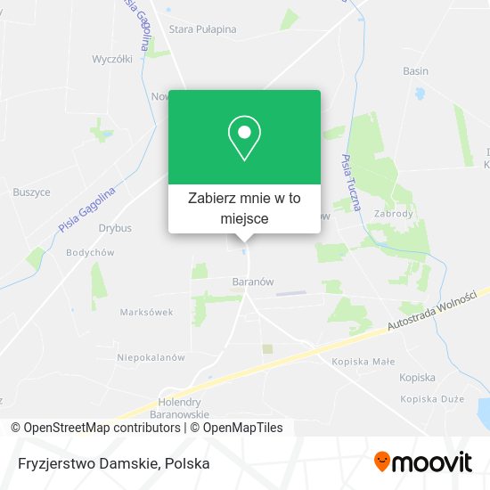 Mapa Fryzjerstwo Damskie