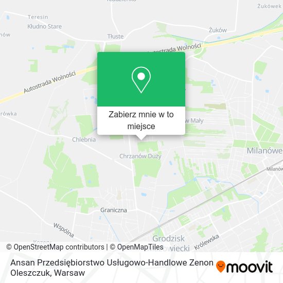 Mapa Ansan Przedsiębiorstwo Usługowo-Handlowe Zenon Oleszczuk