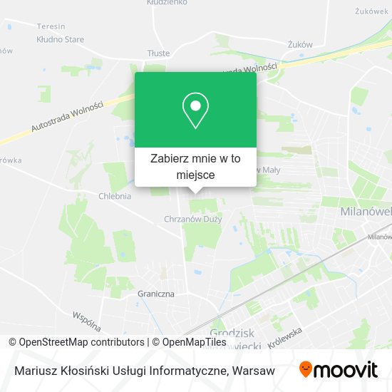 Mapa Mariusz Kłosiński Usługi Informatyczne