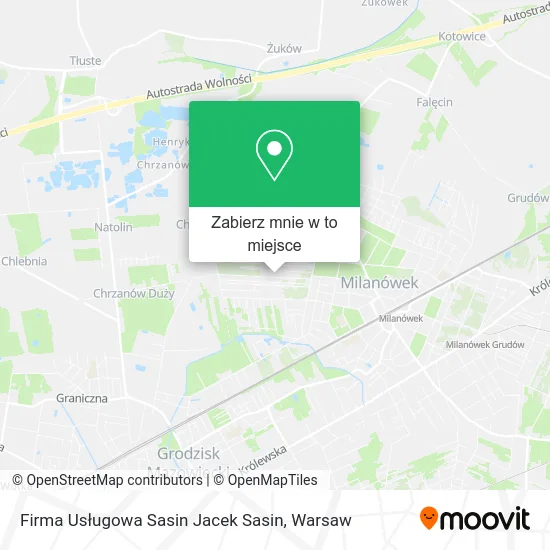 Mapa Firma Usługowa Sasin Jacek Sasin