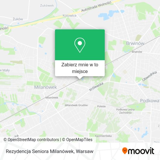 Mapa Rezydencja Seniora Milanówek