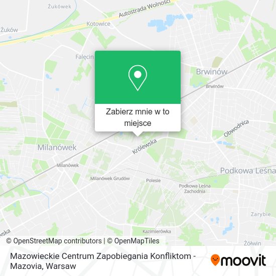 Mapa Mazowieckie Centrum Zapobiegania Konfliktom - Mazovia