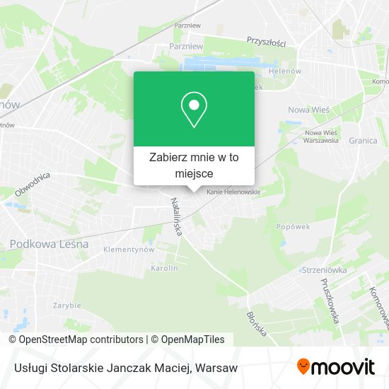 Mapa Usługi Stolarskie Janczak Maciej