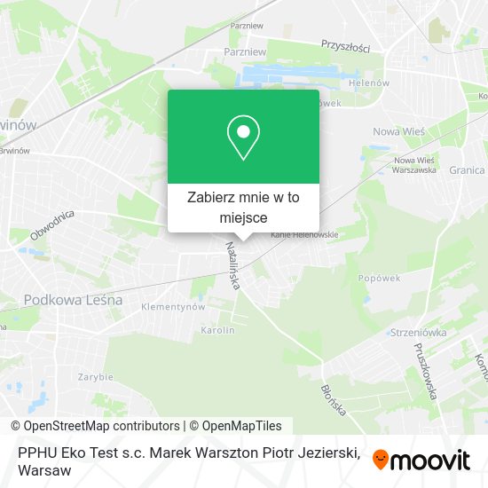 Mapa PPHU Eko Test s.c. Marek Warszton Piotr Jezierski