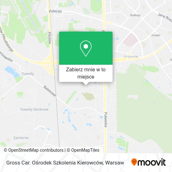 Mapa Gross Car. Ośrodek Szkolenia Kierowców