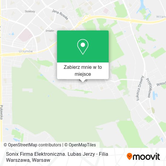 Mapa Sonix Firma Elektroniczna. Lubas Jerzy - Filia Warszawa