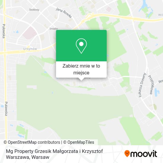 Mapa Mg Property Grzesik Małgorzata i Krzysztof Warszawa