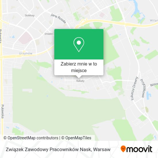 Mapa Związek Zawodowy Pracowników Nask