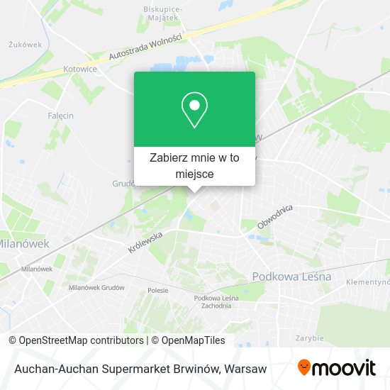 Mapa Auchan-Auchan Supermarket Brwinów