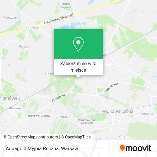 Mapa Aquagold Myjnia Reczna