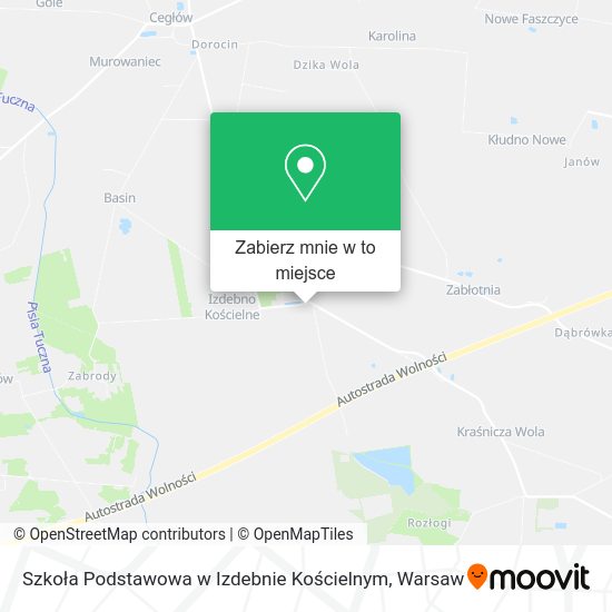 Mapa Szkoła Podstawowa w Izdebnie Kościelnym