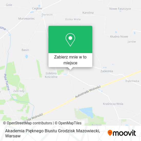 Mapa Akademia Pięknego Biustu Grodzisk Mazowiecki