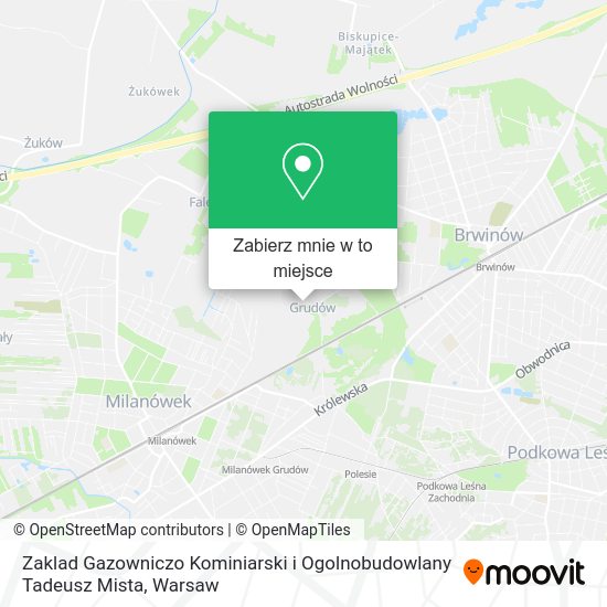 Mapa Zaklad Gazowniczo Kominiarski i Ogolnobudowlany Tadeusz Mista