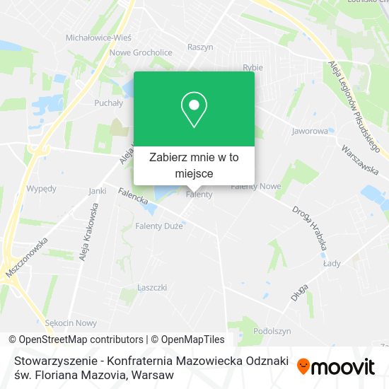 Mapa Stowarzyszenie - Konfraternia Mazowiecka Odznaki św. Floriana Mazovia