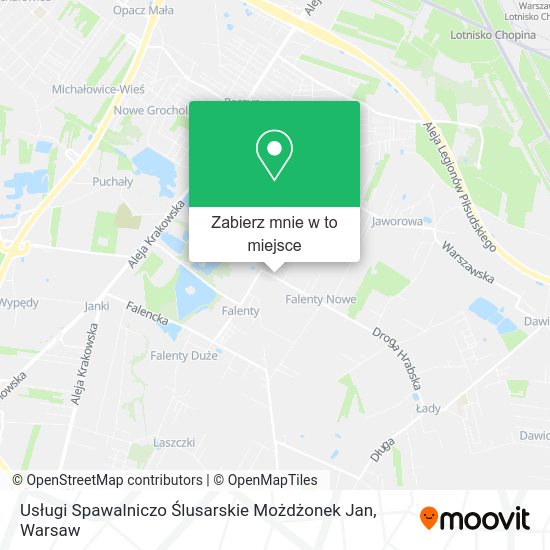 Mapa Usługi Spawalniczo Ślusarskie Możdżonek Jan