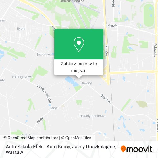 Mapa Auto-Szkoła Efekt. Auto Kursy, Jazdy Doszkalające