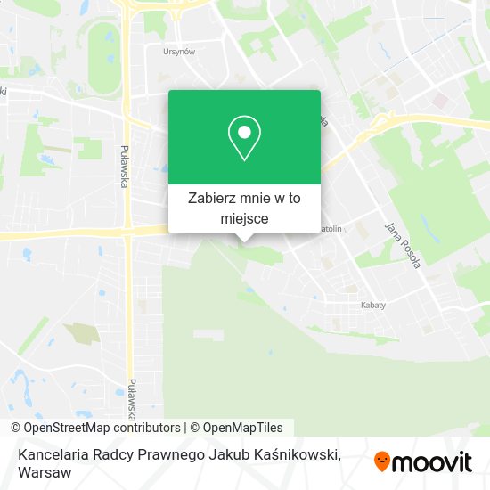 Mapa Kancelaria Radcy Prawnego Jakub Kaśnikowski