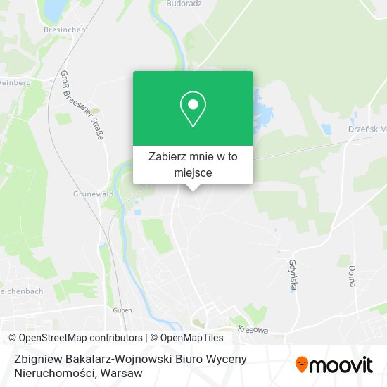 Mapa Zbigniew Bakalarz-Wojnowski Biuro Wyceny Nieruchomości