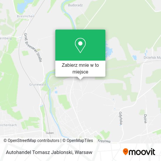 Mapa Autohandel Tomasz Jablonski