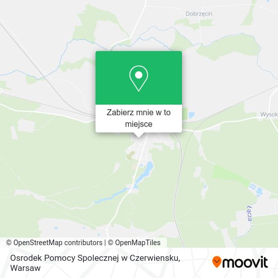 Mapa Osrodek Pomocy Spolecznej w Czerwiensku