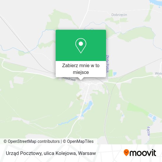 Mapa Urząd Pocztowy, ulica Kolejowa