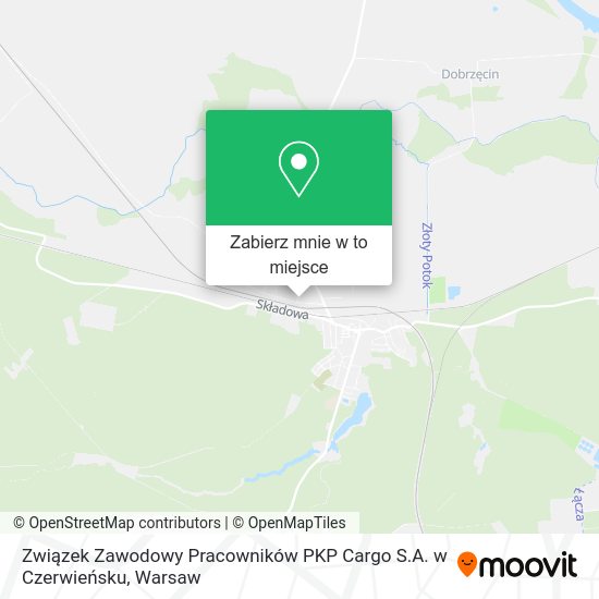 Mapa Związek Zawodowy Pracowników PKP Cargo S.A. w Czerwieńsku