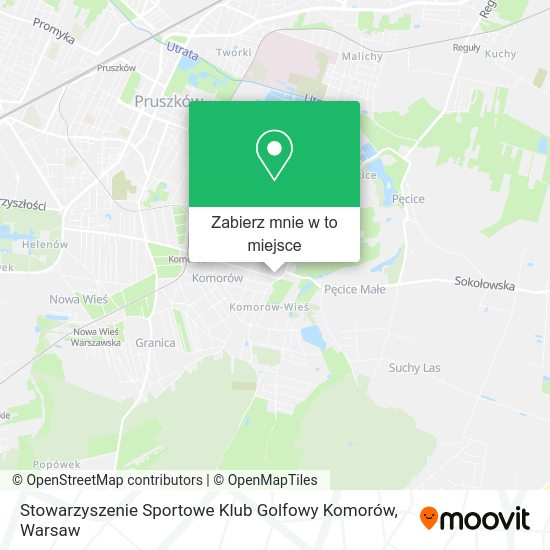 Mapa Stowarzyszenie Sportowe Klub Golfowy Komorów