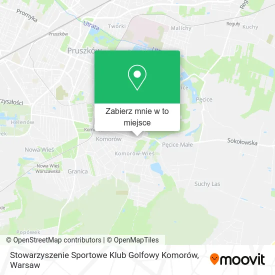 Mapa Stowarzyszenie Sportowe Klub Golfowy Komorów