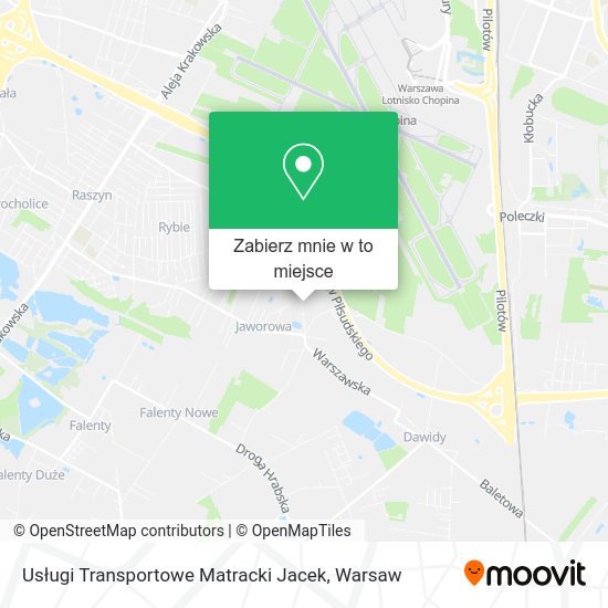 Mapa Usługi Transportowe Matracki Jacek