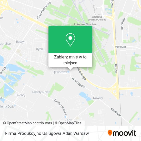 Mapa Firma Produkcyjno Uslugowa Adar