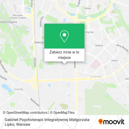 Mapa Gabinet Psychoterapii Integratywnej Małgorzata Lipko