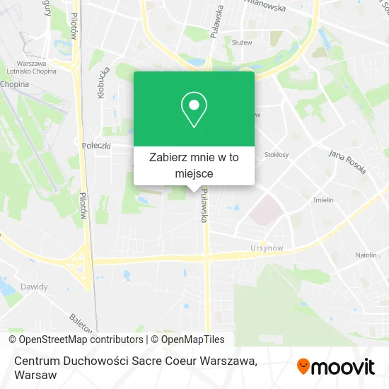 Mapa Centrum Duchowości Sacre Coeur Warszawa