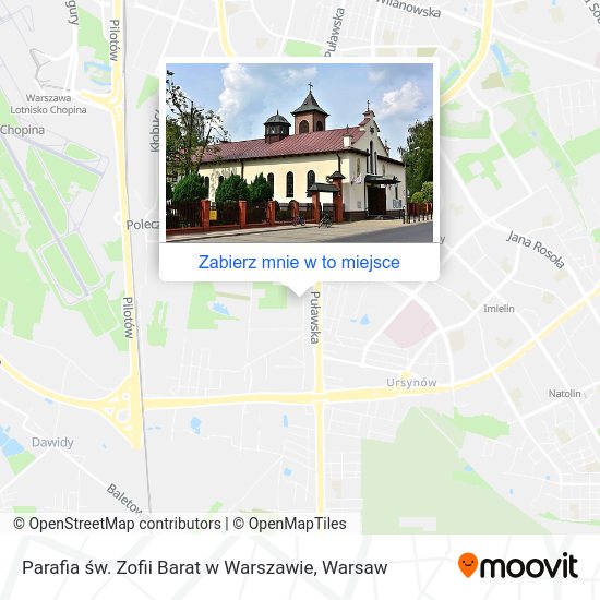 Mapa Parafia św. Zofii Barat w Warszawie