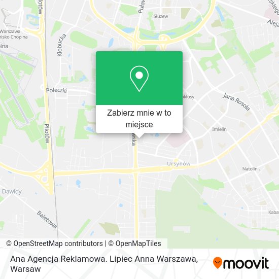 Mapa Ana Agencja Reklamowa. Lipiec Anna Warszawa