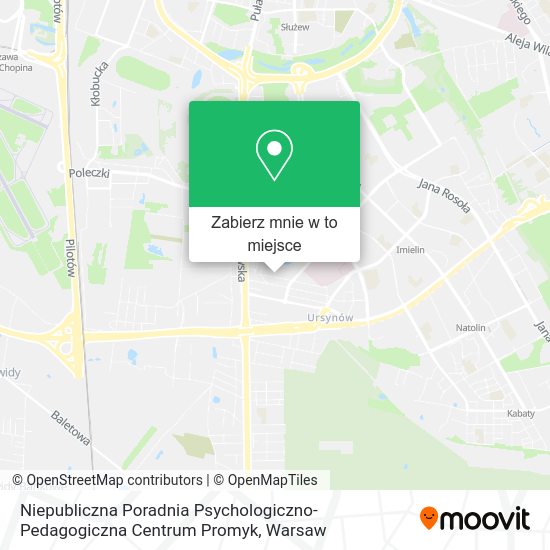 Mapa Niepubliczna Poradnia Psychologiczno-Pedagogiczna Centrum Promyk