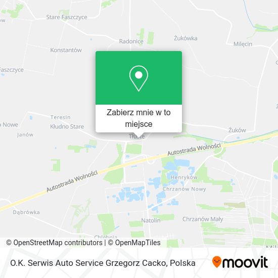 Mapa O.K. Serwis Auto Service Grzegorz Cacko