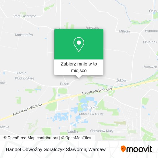 Mapa Handel Obwoźny Góralczyk Sławomir