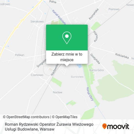 Mapa Roman Rydzewski Operator Żurawia Wieżowego Usługi Budowlane