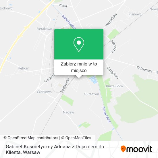 Mapa Gabinet Kosmetyczny Adriana z Dojazdem do Klienta