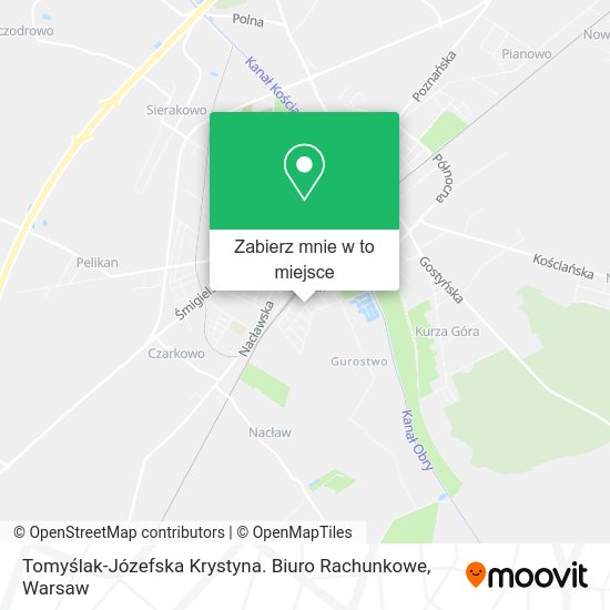 Mapa Tomyślak-Józefska Krystyna. Biuro Rachunkowe