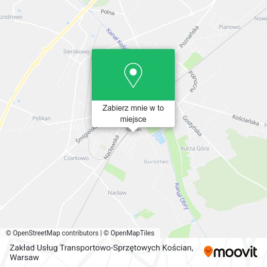 Mapa Zakład Usług Transportowo-Sprzętowych Kościan