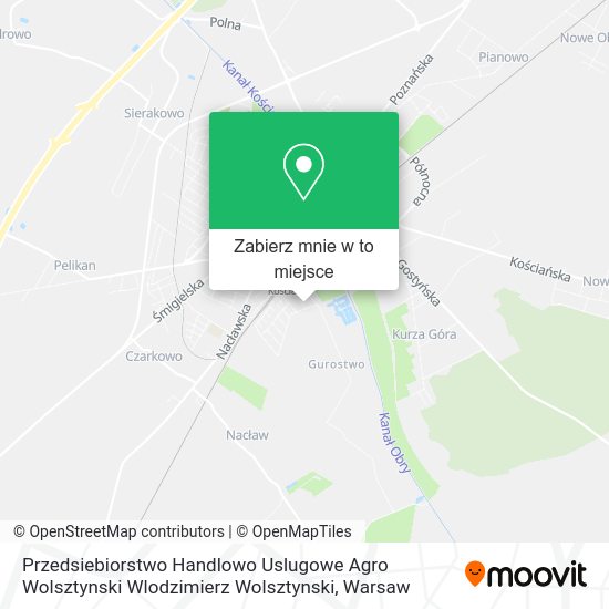 Mapa Przedsiebiorstwo Handlowo Uslugowe Agro Wolsztynski Wlodzimierz Wolsztynski