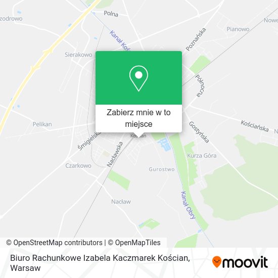 Mapa Biuro Rachunkowe Izabela Kaczmarek Kościan