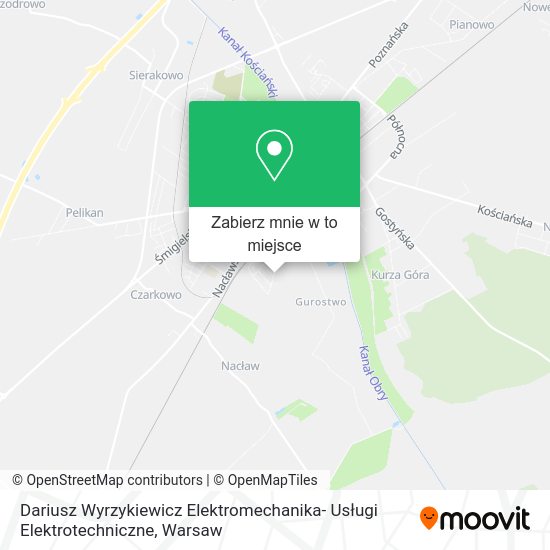 Mapa Dariusz Wyrzykiewicz Elektromechanika- Usługi Elektrotechniczne