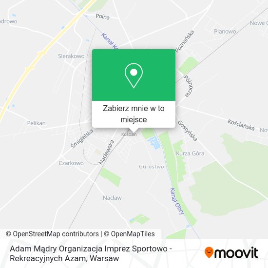 Mapa Adam Mądry Organizacja Imprez Sportowo - Rekreacyjnych Azam