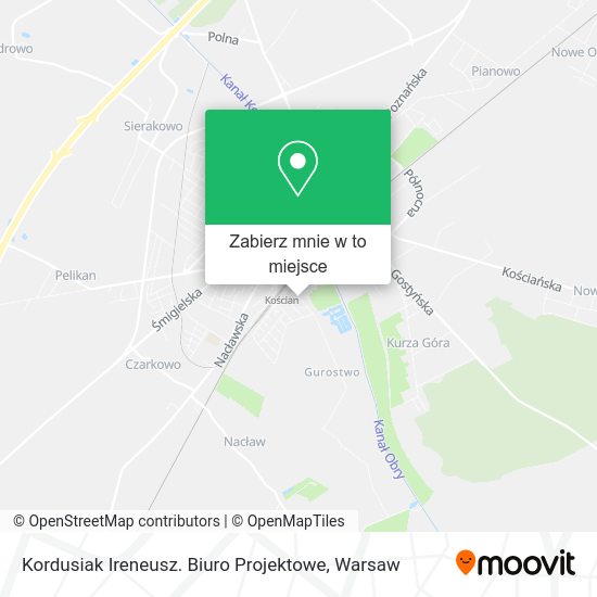 Mapa Kordusiak Ireneusz. Biuro Projektowe