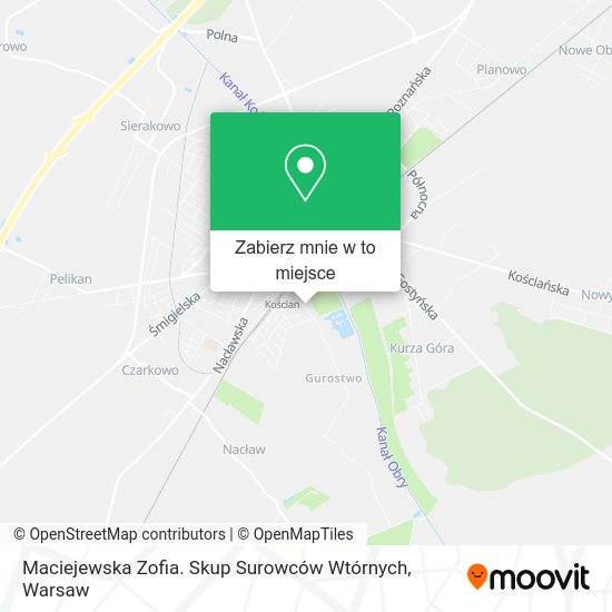 Mapa Maciejewska Zofia. Skup Surowców Wtórnych