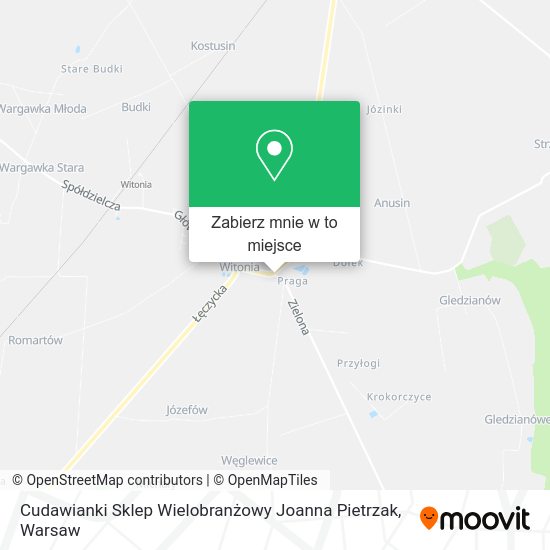 Mapa Cudawianki Sklep Wielobranżowy Joanna Pietrzak